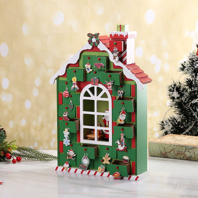 Factory 44cm Christmas desktop decoration Wood Creative House - Image 3