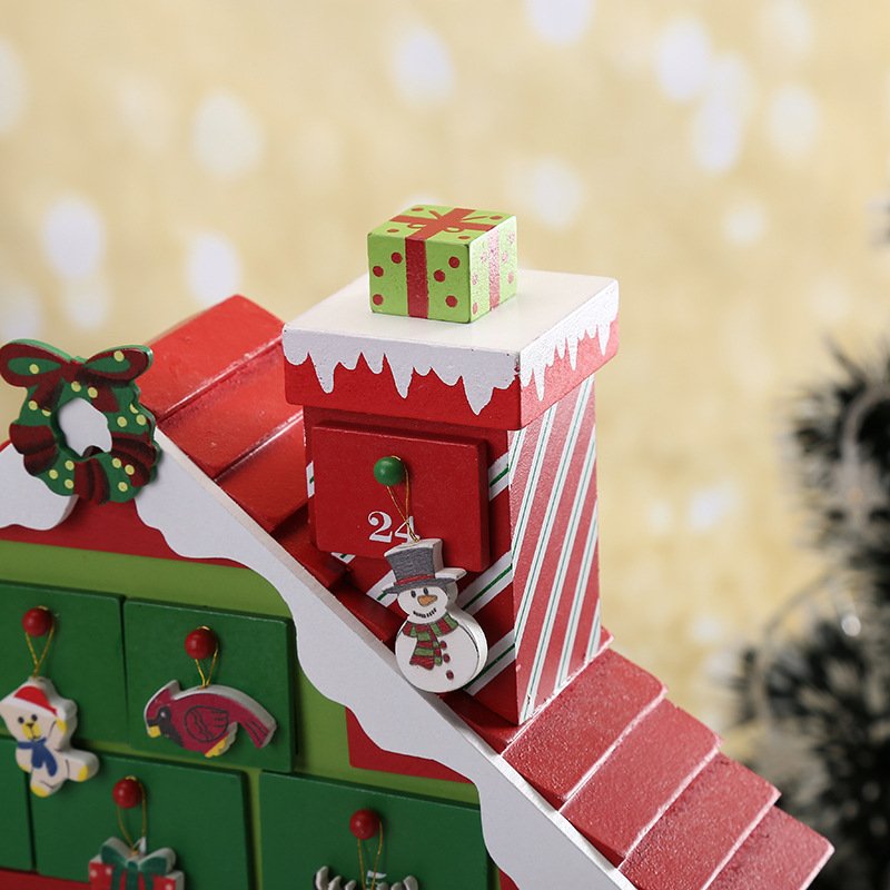 Factory 44cm Christmas desktop decoration Wood Creative House - Image 7