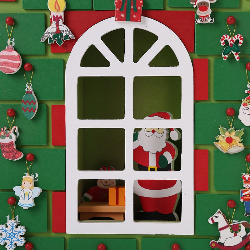 Factory 44cm Christmas desktop decoration Wood Creative House - Image 5