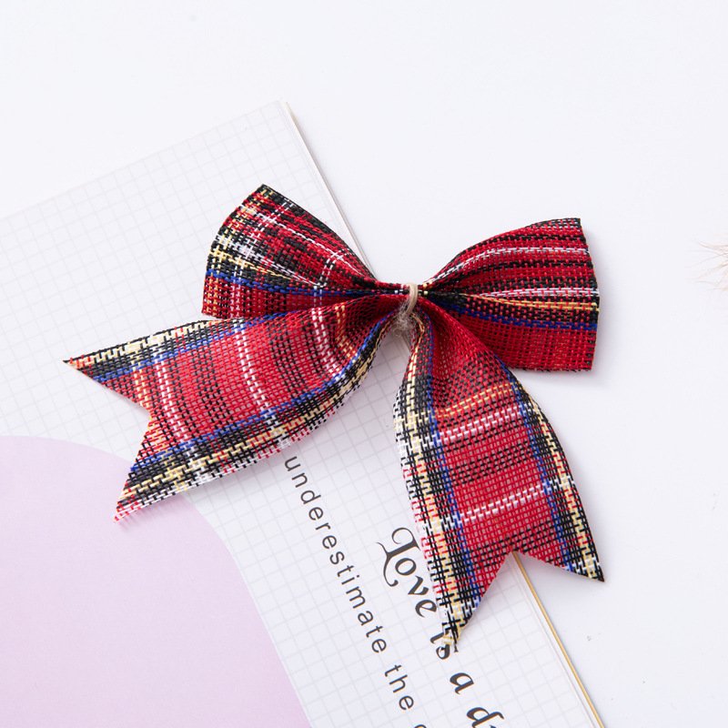 Christmas Check Pattern Bow - Image 9