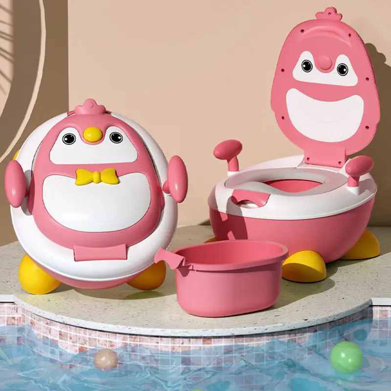 Wholesale Penguin Design Portable Foldable Kids Toilet