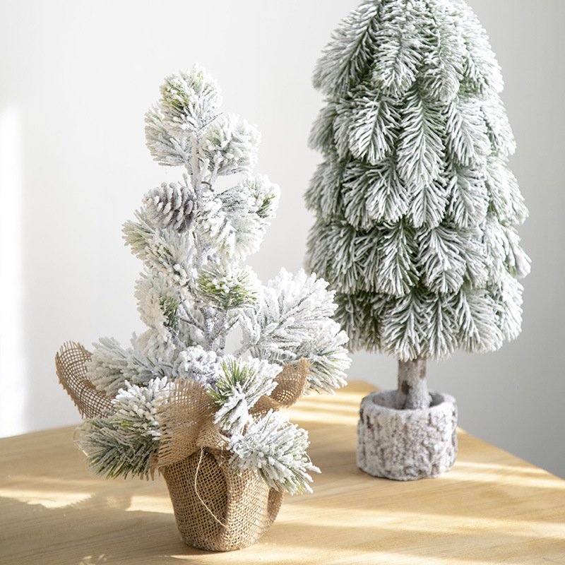High Quality Desktop Flocking Xmas Tree in Various Size from China - Image 3