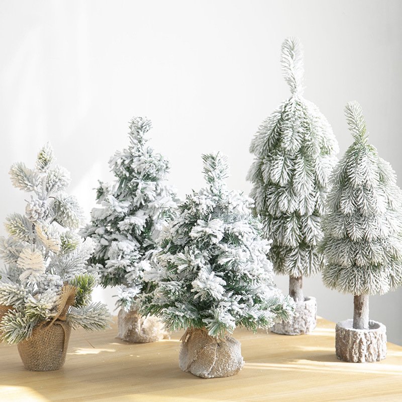 High Quality Desktop Flocking Xmas Tree in Various Size from China