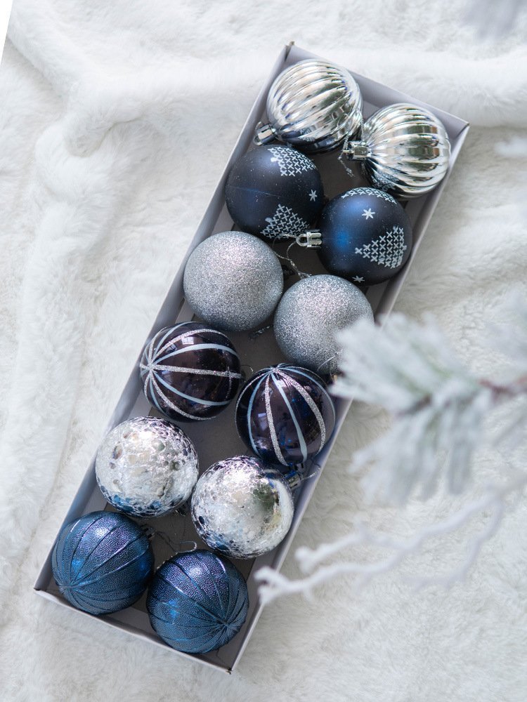 Wholesale hot selling Multiple patterns Plastic Christmas ball