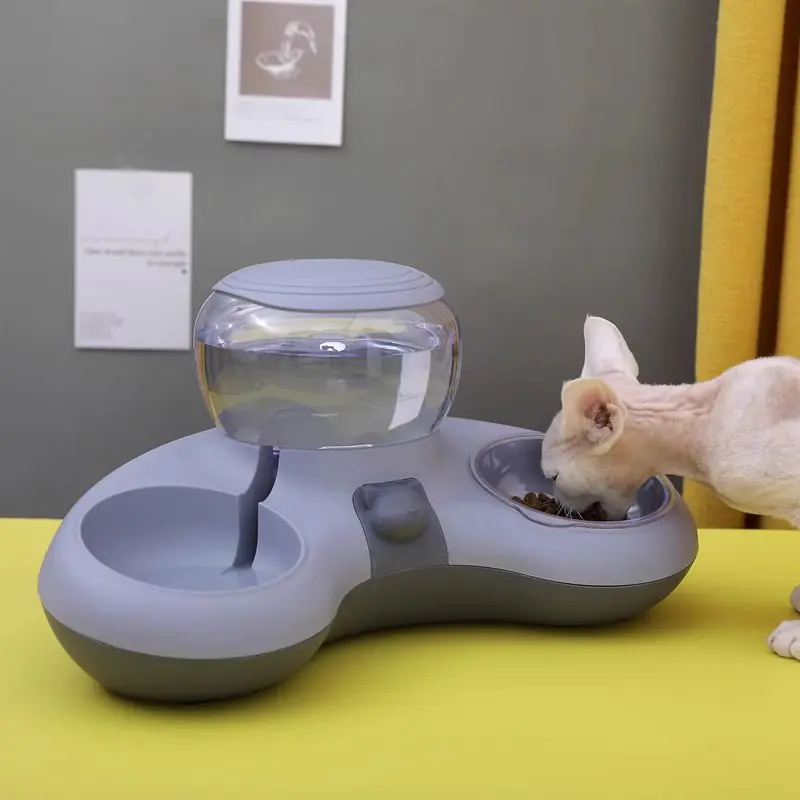 Wholesale PP 2 Bowls Design Pet Feeder