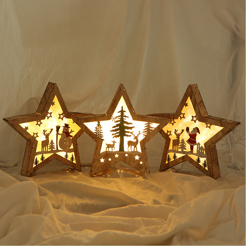 Christmas Snow Light House Ornaments