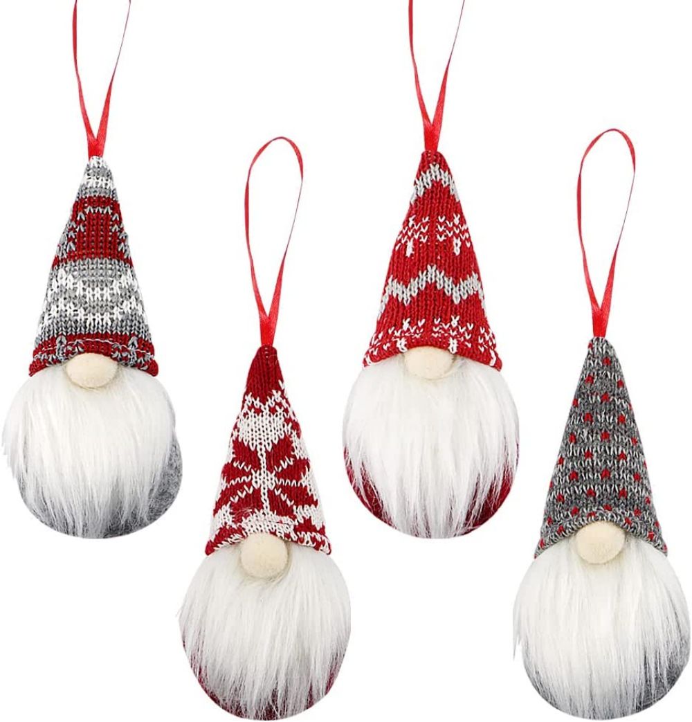 ODM 4Pack Hanging Christmas Gnomes Xmas Tree Decorations