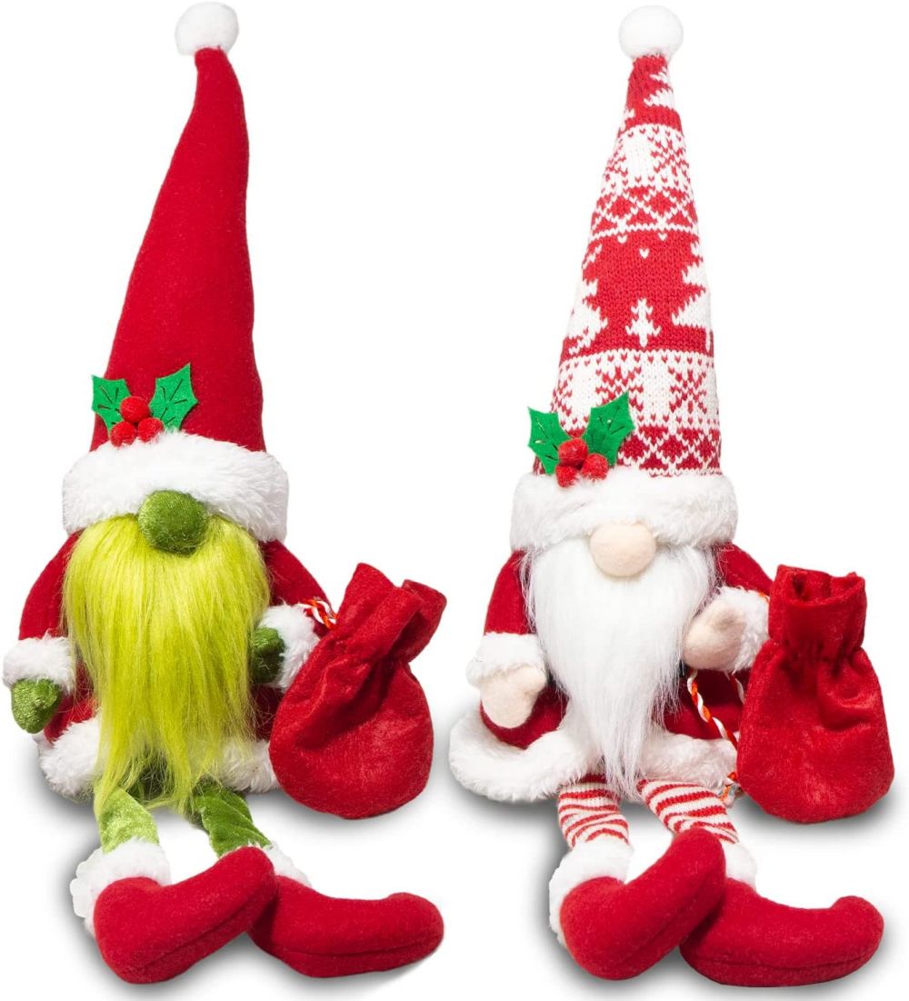 High Quality 2PC Christmas Gnomes Plush Decoration
