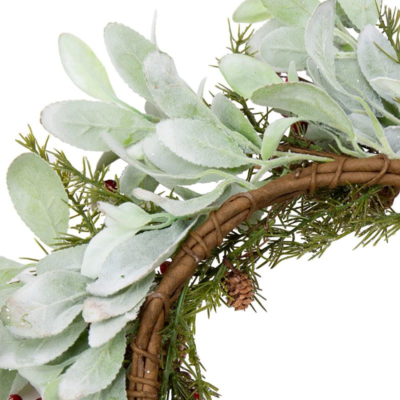 Hot Selling 20 Inch Artificial Christmas Wreath for Front Door Winter Wreath - Image 6