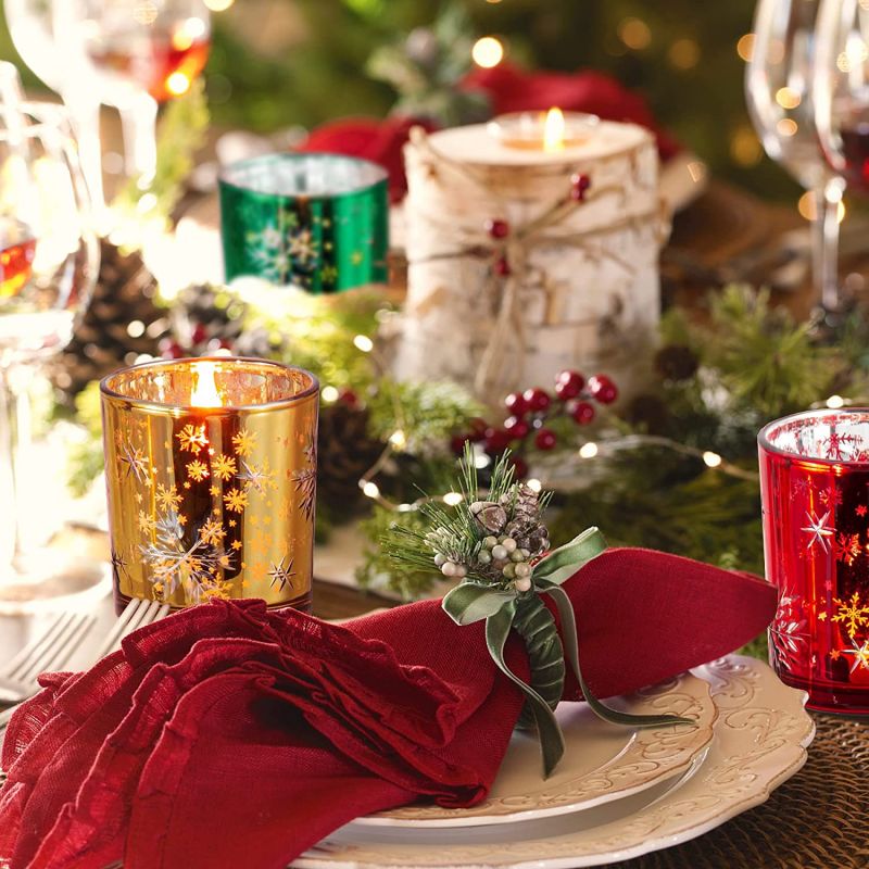 ODMTea Light Holder Fireplace Decoration Christmas Candle Holders for Table Centerpieces - Image 4