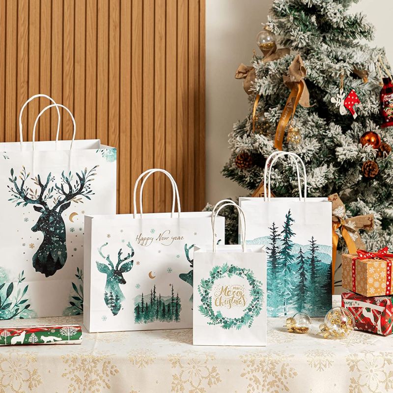 New Arrival 10pcs Recyclable Christmas Gift Bags Bulk Assorted - Image 5