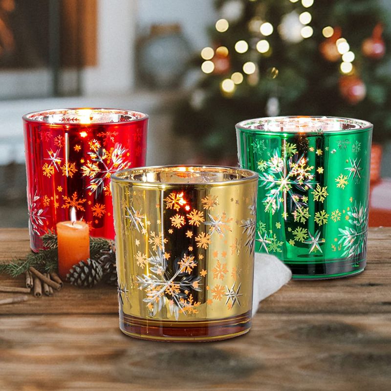ODMTea Light Holder Fireplace Decoration Christmas Candle Holders for Table Centerpieces