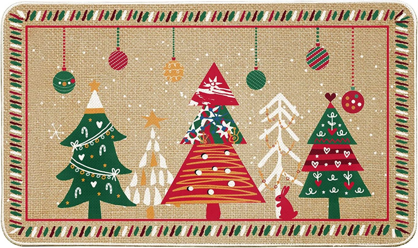 Wholesale Christmas Trees Doormat Indoor Outdoor Rug