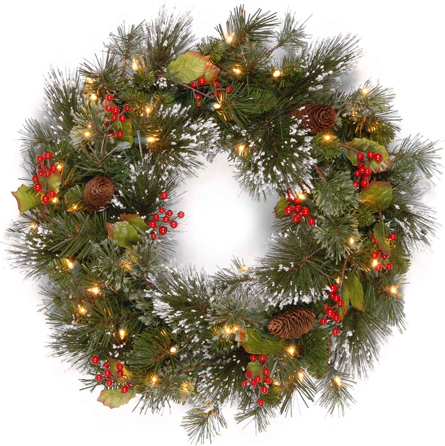 New Arrival 24 Inches Christmas Wreath Decorated with Pine Cones