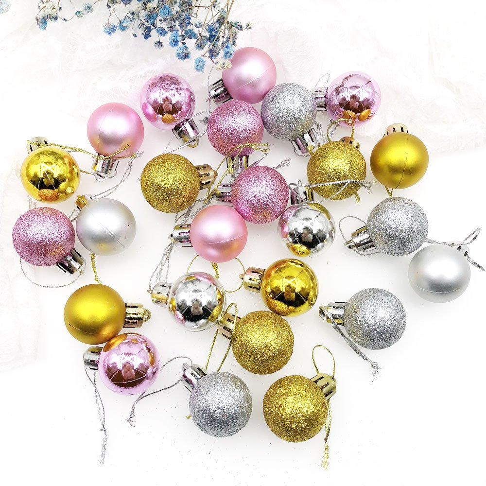 Christmas hanging ball decorative Christmas tree decorative holiday party set with lane rope - Image 7