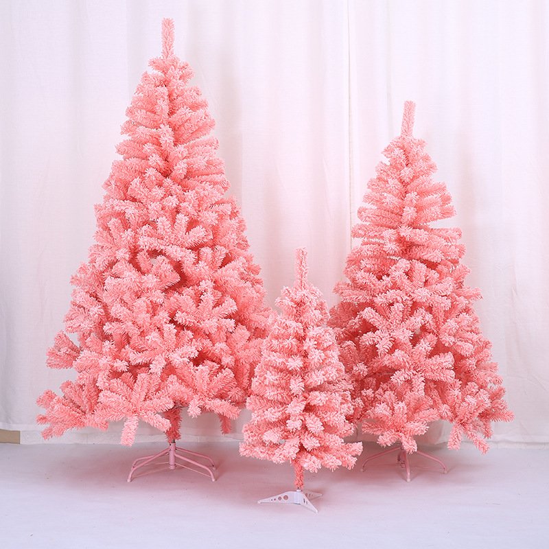 China Hot Selling New Arrival Christmas Pink Flocking Xmas Tree - Image 4