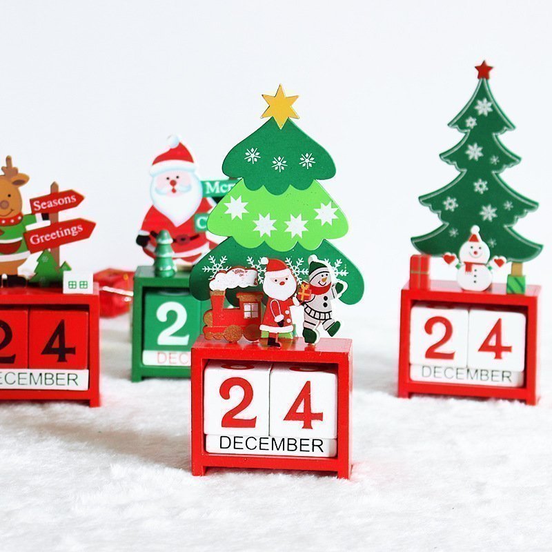 China Wooden Christmas Tree print Calendar