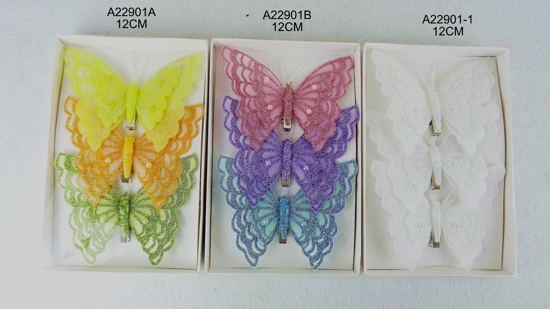 New arrival Christmas butterfly decoration clips