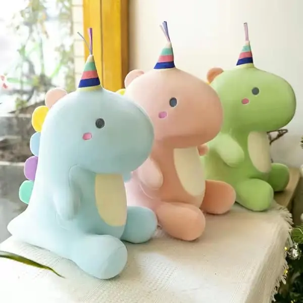 OEM Party Hat Adornment Colorful Dino Plush Toy - Image 2