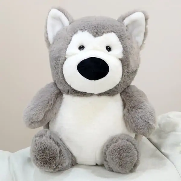 Exporter Gray and White Cute Dog Plush - Image 3