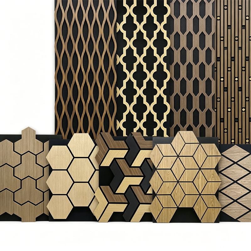 Oak Modern Decorative Akupanels Acoustic Wood Wall Panels Soundproof Wood Slat Acoustic Wall Panels for Office Building - Image 5
