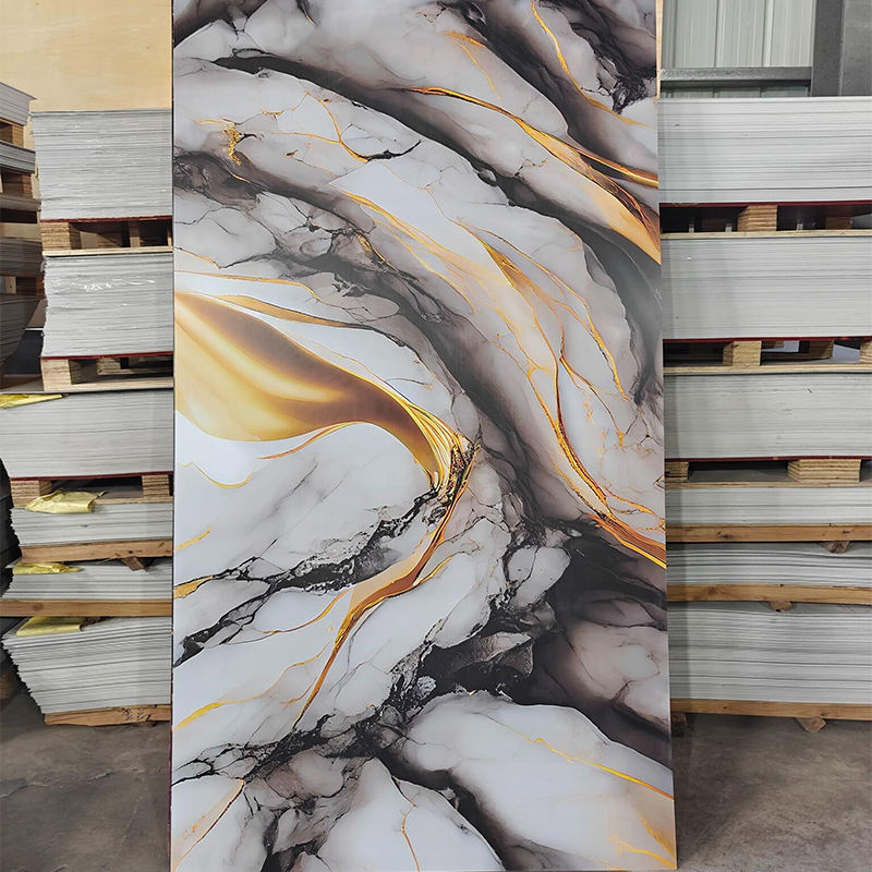 HOMEY DECORATION New Arrival Wall Panels High Quality Modern Design UV Marble Sheet for Indoor Decoration - Image 3