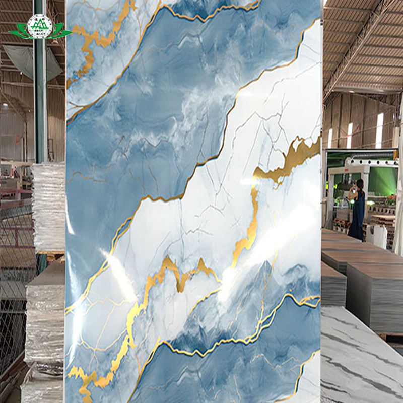 Wayon Modern Design Style PVC Marble Wall Panel 1220*2440mm High Gloss Waterproof & Fireproof for Bathroom & Gym Wall Decoration - Image 2
