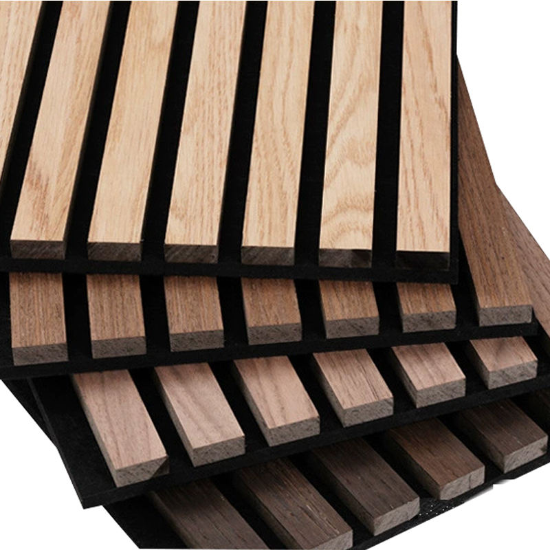 Soundproof Acoustic Wood Wall Panels Slat Interior Wall Decor Wood Paneling for Walls and Ceilings - Image 4