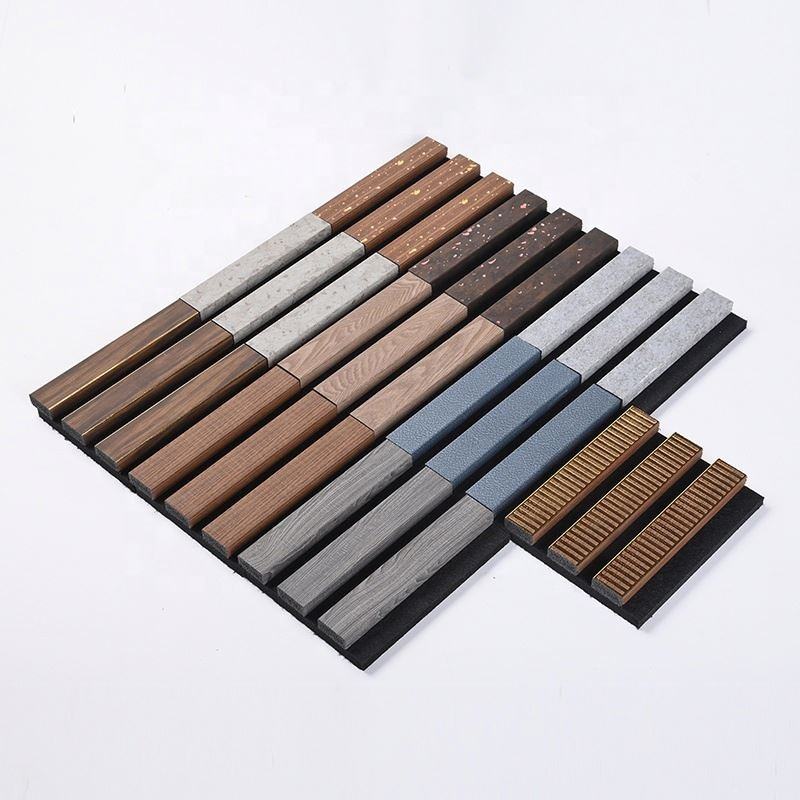 New Style Gold Edge Interior Wall Cladding Waterproof Decoration Indoor PS Grille Wall Panel - Image 2