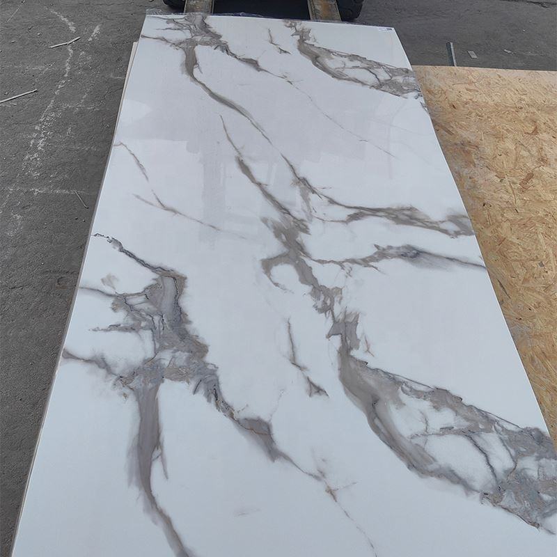 Hot Sale Custom 1220*2440Mm UV Faux Marble Solid Board Wooden Plastic Marble Sheet for Wall Decoration