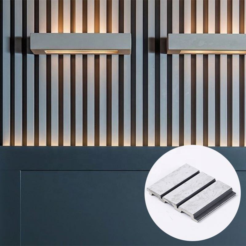 Decorative Moisture Resistant Louvre Laminated Waterproof Modern Design Wpc Wall Panel - Image 5