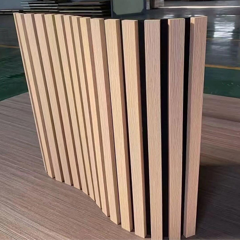 Modern 3D Home Interior Decoration Sound Proof Mdf Natural Wood Decor Walls Slat Acoustic Panels - Image 5