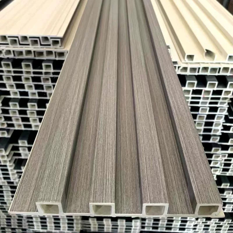 New Design Luxury Ceiling Composite Waterproof Solid Wood Veneer Decorative Interior Fluted Indoor WPC Wall Panel Sheets Boards - Image 5