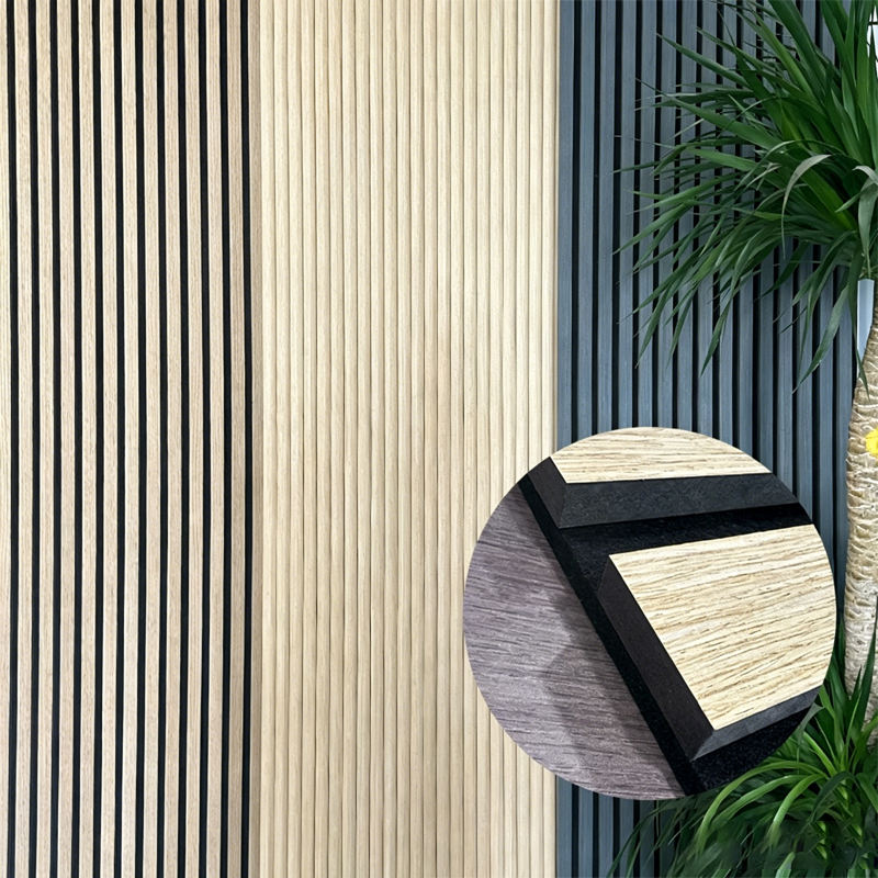 Natural Wood Veneer Acoustic Panels Design Wood Slat Wall Akupanels Acoustic Wood Panels Sound Proof - Image 5
