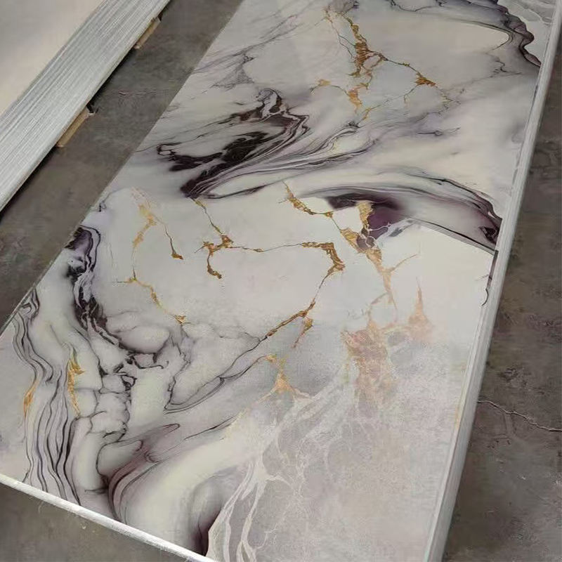 1220*2440 Customizable Wall Decoration Material UV Faux Marble Sheet for Livingoom and Bathroom