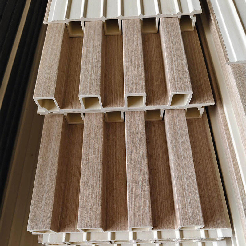 New Design Luxury Ceiling Composite Waterproof Solid Wood Veneer Decorative Interior Fluted Indoor WPC Wall Panel Sheets Boards - Image 3