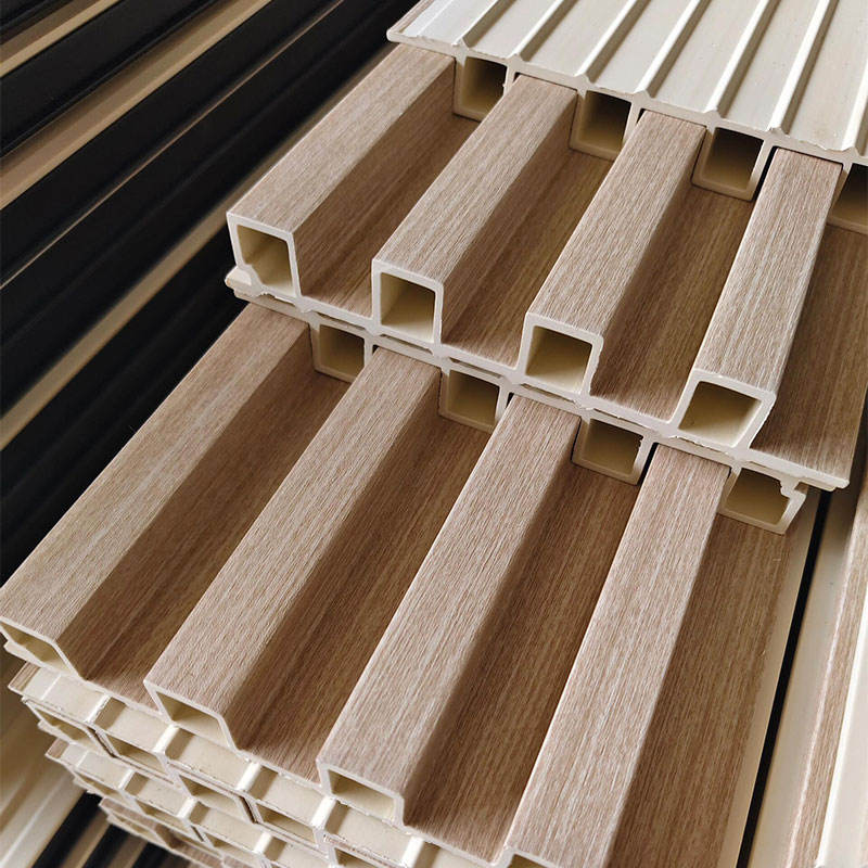 New Design Luxury Ceiling Composite Waterproof Solid Wood Veneer Decorative Interior Fluted Indoor WPC Wall Panel Sheets Boards - Image 5