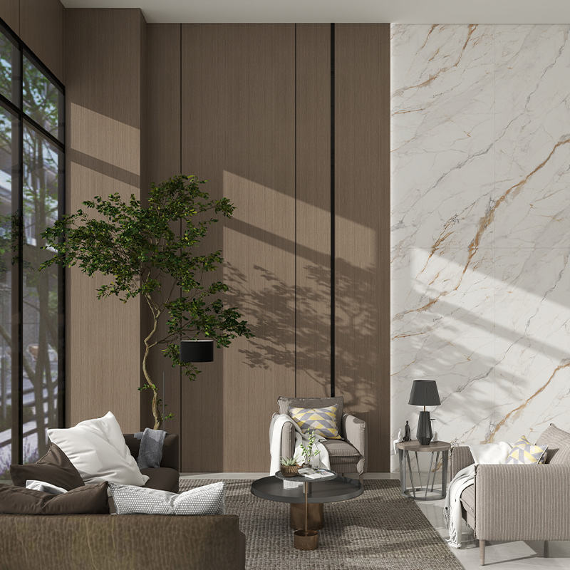 Coffee Table Modern Wood Veneer Natural Wood Veneer Wall Covering Wooden Double Door Designs Veneer - Image 4