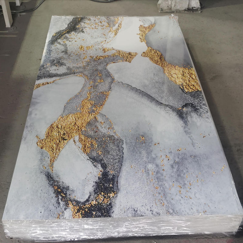 Custom Size 1220mm*2440mm Waterproof Marble Wall Panel UV Plastic Sheet