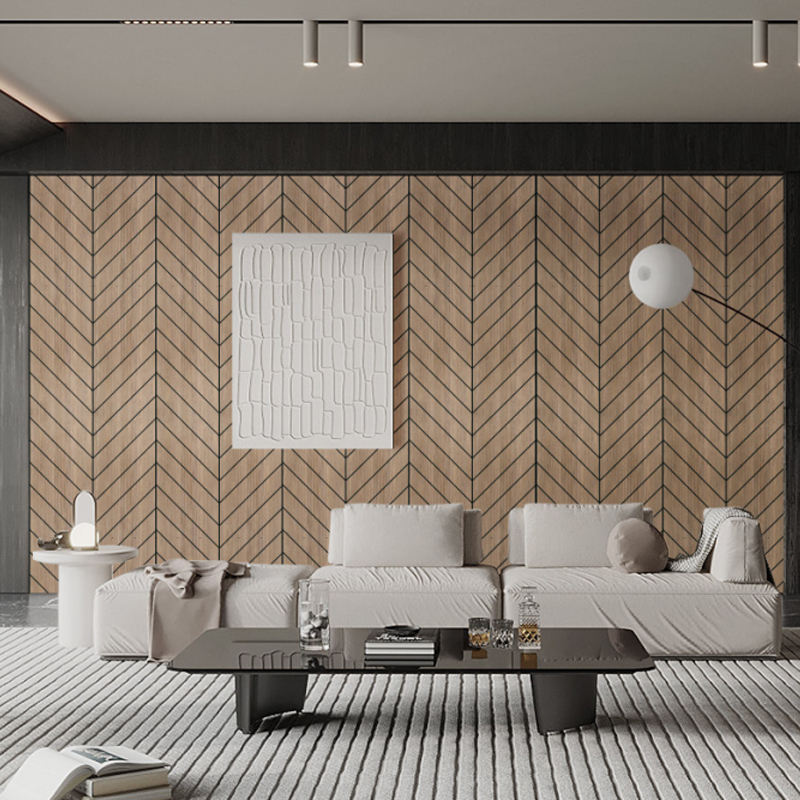 Modern Design Natural Wood Veneer Absorption Finish Fireproof Eco-Friendly Waterproof Acoustic Wall Panel for Decorative Wall - Image 3