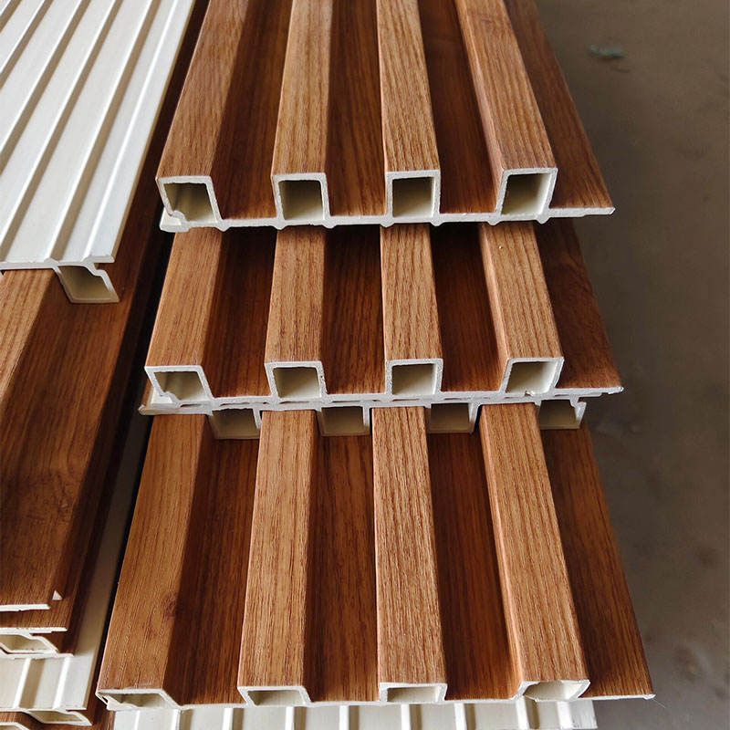 New Design Luxury Ceiling Composite Waterproof Solid Wood Veneer Decorative Interior Fluted Indoor WPC Wall Panel Sheets Boards