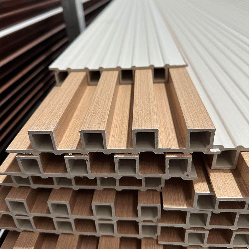 New Design Luxury Ceiling Composite Waterproof Solid Wood Veneer Decorative Interior Fluted Indoor WPC Wall Panel Sheets Boards - Image 2