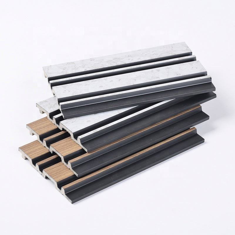 New Style Gold Edge Interior Wall Cladding Waterproof Decoration Indoor PS Grille Wall Panel - Image 3