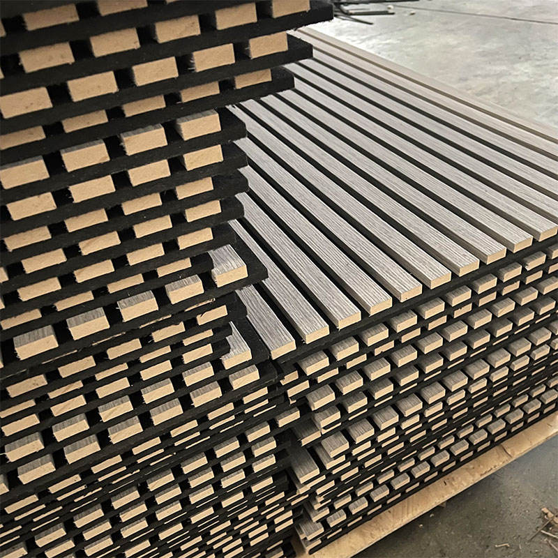 Eco Friendly Natural Acoustic Slat Wall Panels Mdf Acoustic Panel Wooden Veneer Wood Panel for Interior Wall and Ceiling - Image 3