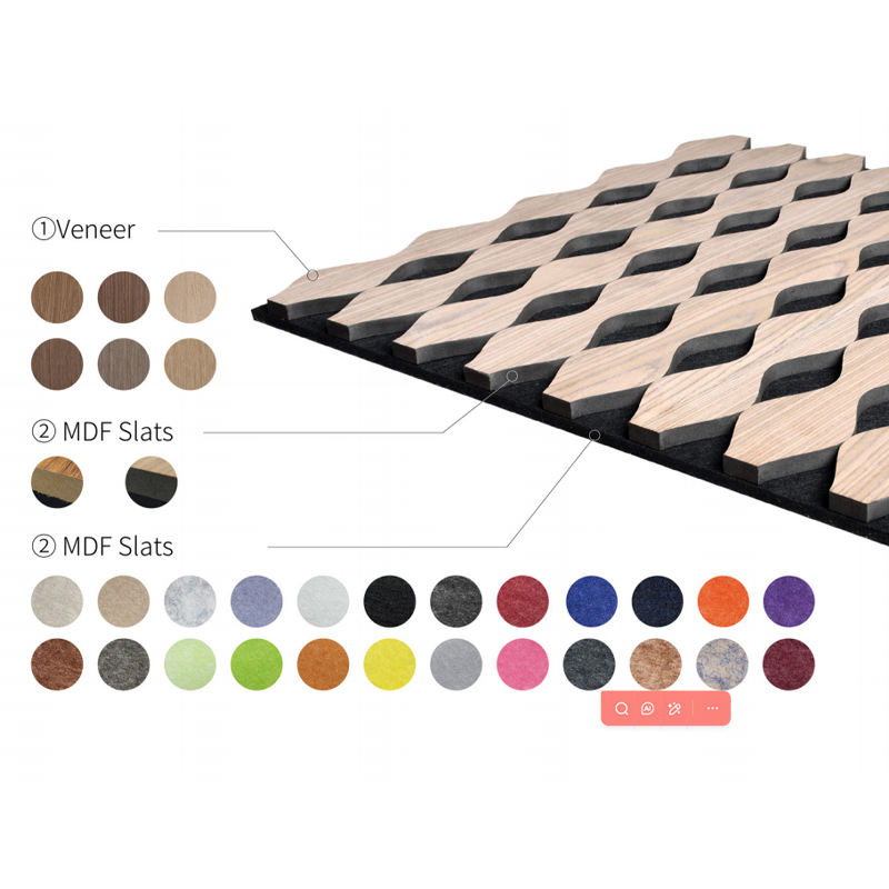 Customizable Modern Hexagon Polyester Fiber Acoustic Panels Veneer High Sound Absorption 80% Noise Reduction Sound Insulation - Image 5