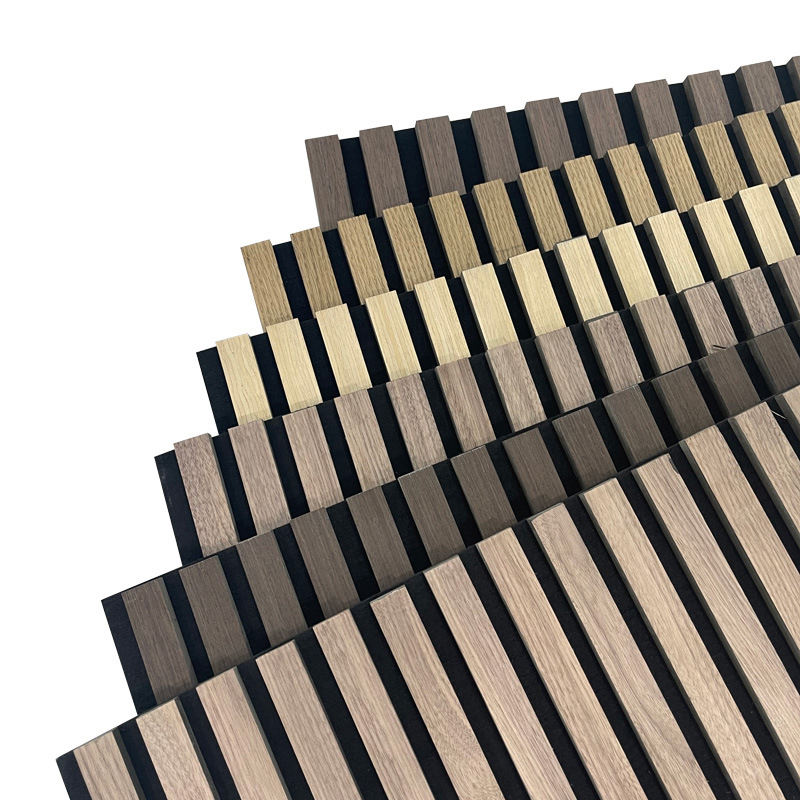 Customizable Wood Slat Polyester Felt Soundproof Acoustic Wall Panel for Indoor Wall Decoration - Image 4