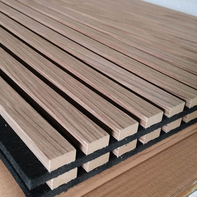 Eco Friendly Natural Acoustic Slat Wall Panels Mdf Acoustic Panel Wooden Veneer Wood Panel for Interior Wall and Ceiling - Image 4