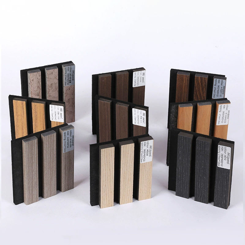 Soundproof Acoustic Wood Wall Panels Slat Interior Wall Decor Wood Paneling for Walls and Ceilings - Image 2