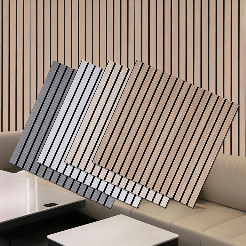 Oak Modern Decorative Akupanels Acoustic Wood Wall Panels Soundproof Wood Slat Acoustic Wall Panels for Office Building - Image 3