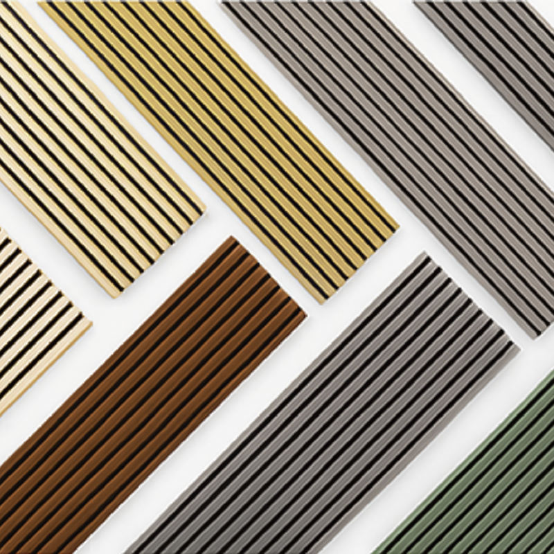 Slat Wall Panel Black Quick Installation Eco-Friendly Highly Effective Sound Absorption Acoustic Modern Living Room Studio